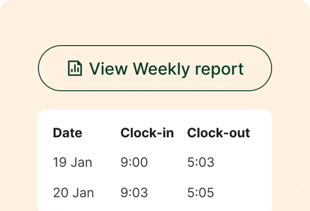 Weekly Report by email